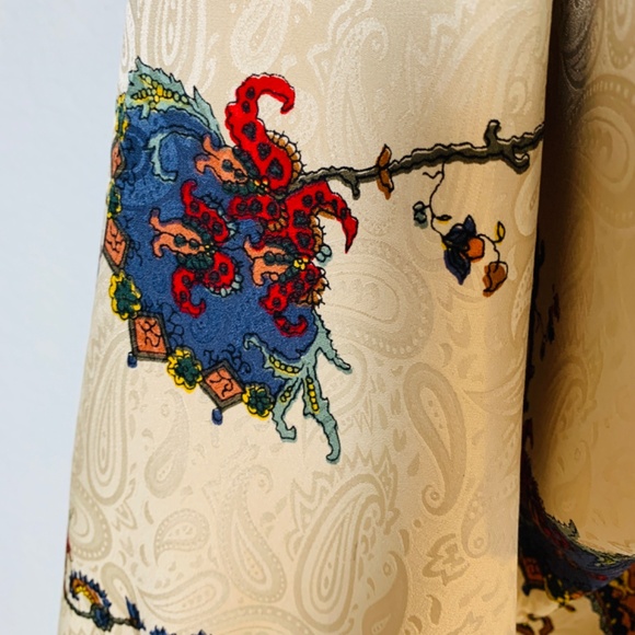 Rhoda Lynne Vintage Silk Bomber Jacket XL Paisley Floral Full Zip Up Coat Boho - Picture 8 of 15